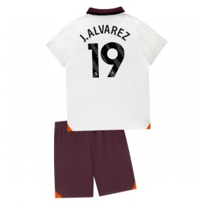 Manchester City Julian Alvarez #19 Dětské Venkovní dres komplet 2023-24 Krátký Rukáv (+ trenýrky)